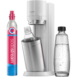 SodaStream Duo: Газова вода вдома. Комплект з CO2 балончиком, 2 скляні та 2 пластикові пляшки, білий, 44 см. Сімейний набір