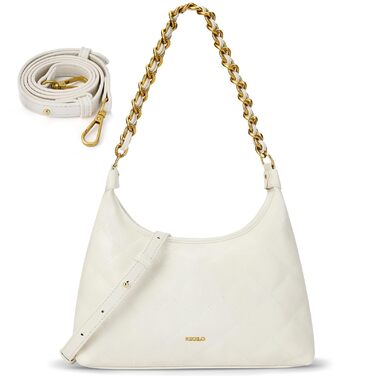 Сумка жіноча через плече крос-боді, PU шкіра, біла - трендова міні сумка-хобо для побачень, вечірок, прогулянок