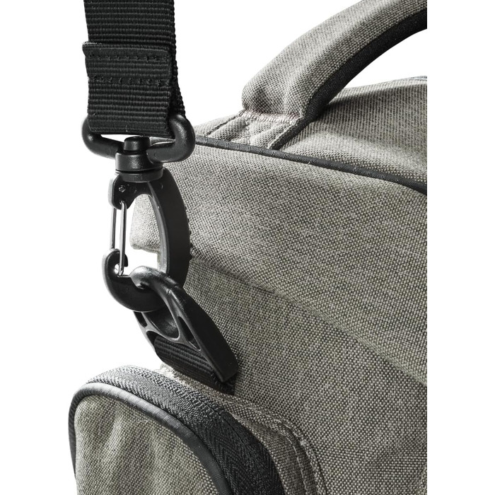 Сумка для камери Mantona Premium: підходить для DSLR та DSLM камер з об'єктивом (з захистом від пилу, м'яким плечовим ременем, застібкою-кліпсою, регульованим внутрішнім відділенням) тауп L Тауп