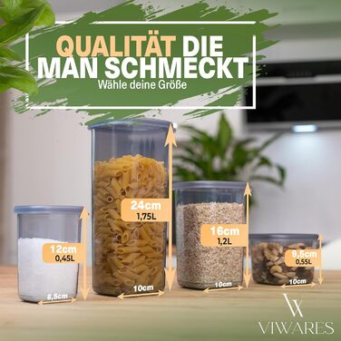 Набір герметичних контейнерів Viwares для зберігання продуктів, спецій, мюслі, борошна – 36 штук, з кришками, органайзери для кухні, харчові пластикові контейнери