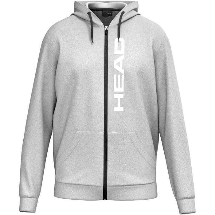 Чоловіча толстовка на молнії Head Club Original Hoodie Fz, сірий меланж, розмір 3XL