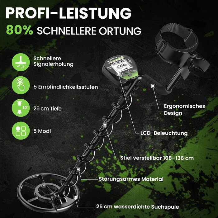 Металодетекторний набір для дорослих: професійний детектор з LCD дисплеєм