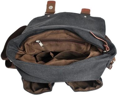 Сумка Neuleben для камери на плечі, вінтажний стиль, зелений/коричневий канвас