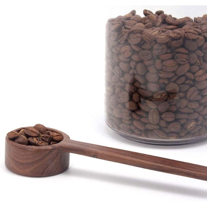 FBHappiness Walnut Wood Scoop, Measuring Spoon, Shovel, Coffee Beans, Bar, Kitchen, Home Baking Tool, Measuring Cup, Kitchen Measuring Tools (Color: short) (short)
