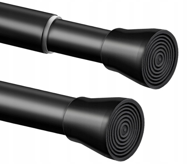 Телескопічна штора для ванної (карниз) 170-260 см, чорна сталь