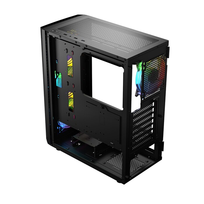 Ігровий комп'ютерний корпус Logic Aramis ARGB MIDI, чорний, 4 вентилятори