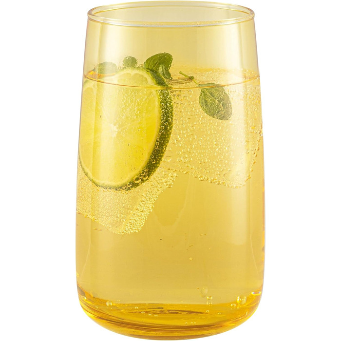 TREND FOR HOME Drinking Glasses Set 490 ml Colorful Colored Glasses Set of 6 Drinking Glasses Large Water Glasses Cocktail Glasses Soft Drink Tumblers | Penelope