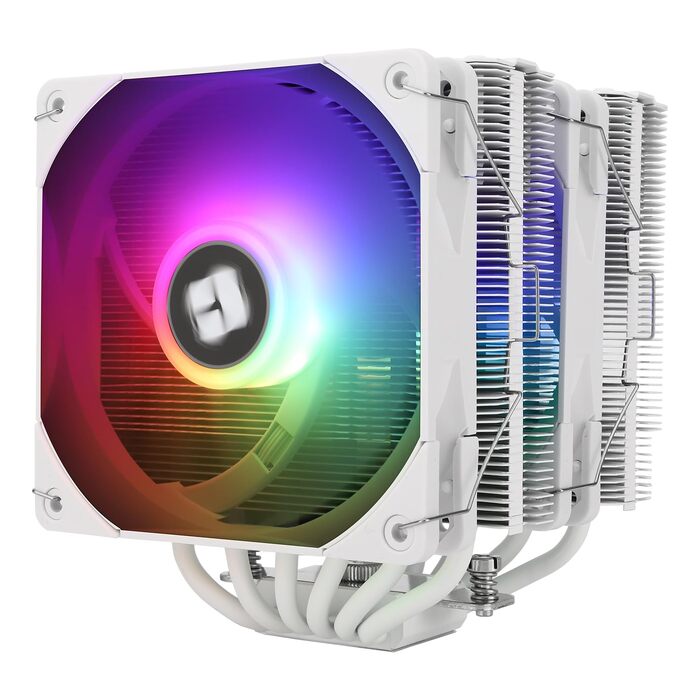 Кулер для процесора Thermalright Peerless Assassin 120 SE White ARGB, 6 теплових трубок, 2 вентилятори 120мм PWM, для AMD AM4/AM5, Intel LGA 1700/1200/115x/2011