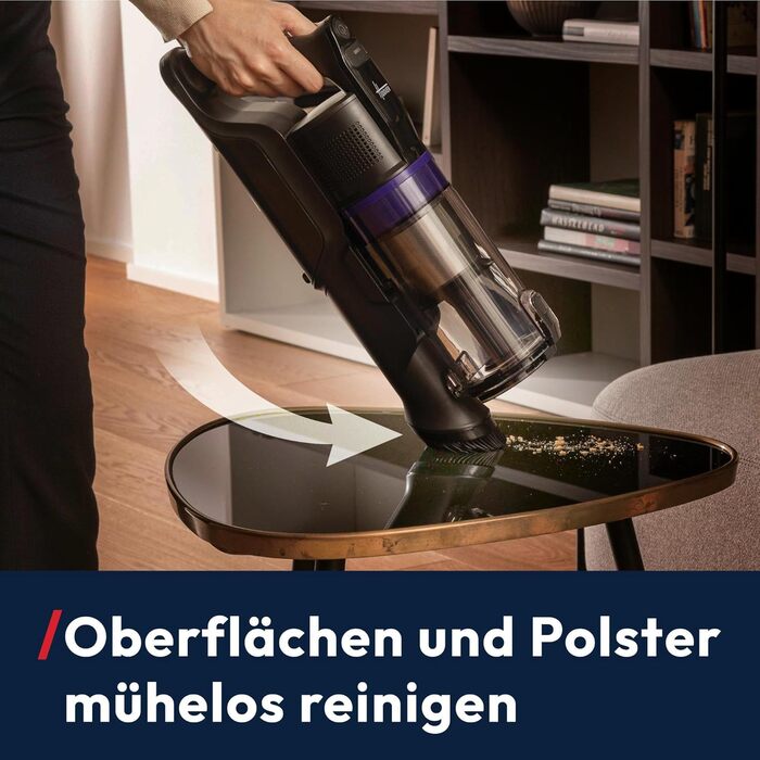 Бездротовий пилосос Hoover HF1 Plus з Anti-Hair Wrap, паркуванням та LED-підсвічуванням, HEPA 6-фільтр, 45 хв роботи, ідеальний для алергіків