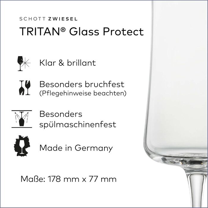 Набір склянок для пива Schott Zwiesel Basic 0.3 л (4 шт.), класичні келихи для крафтового пива, Tritan-кристал, Made in Germany