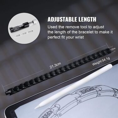 Чоловічий магнітний браслет RainSo чорний матовий з титанової сталі, зняття болю при артриті, для спортсменів та батьків