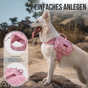 Рюкзак для собак OneTigris Aoth 2.0, рожевий, для собак великих розмірів (L)