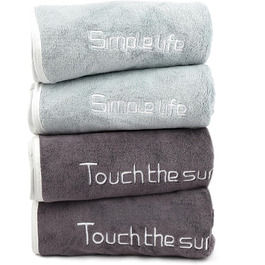 Hopton Набір з 4 рушників для фітнесу, 35 x 75 см. Швидковисихаючі рушники для спортзалу, мікрофібра, 4 кольори. Підходять для плавання, йоги та фітнесу.