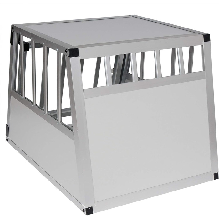 Транспортна переноска для собак та котів EUGAD, алюмінієва, 54x69x51 см, срібна