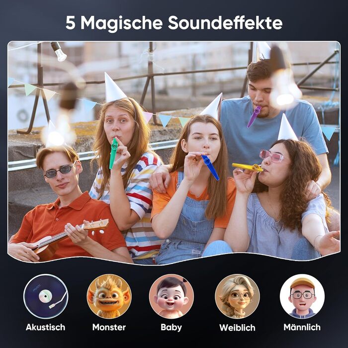 Караоке Машина з 2 Мікрофонами: Портативна Bluetooth Колонка для Караоке з Мікрофонами - Ідеальний Подарунок для Дорослів та Дітей на Різдво та День Народження (Квітково-Рожевий)