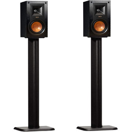 Підставка для акустики EchoGear з MDF, для Klipsch, Polk, JBL та ін., з кабелеуправлінням, чорна