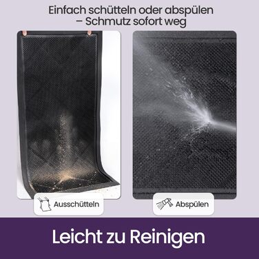 Дексі Килимок для дому та вулиці 43 x 90 см, чорний, неслизький, водонепроникний, миючий