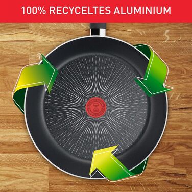 Сковорода Tefal Recycled On 24 см з антипригарним покриттям, індукційна, чорна