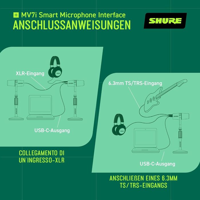Мікрофон Shure MV7+ для подкастів, стрімінгу та запису – білий. USB/XLR, LED-сенсор, автоматичне регулювання рівня, цифровий поп-фільтр, ефекти реверберації.