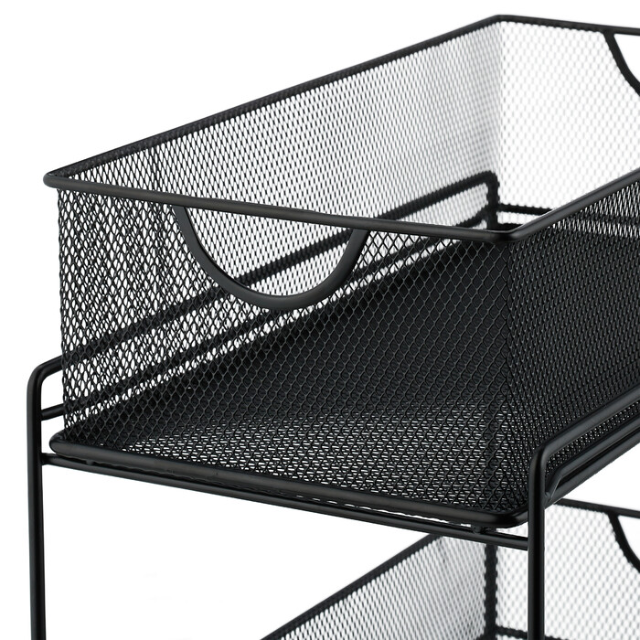 Relaxdays Kitchen Organizer with 2 Pull-Out Baskets
