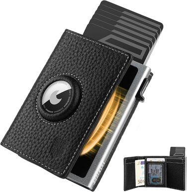 Портмоне DODENSHA® MagSnap для чоловіків з RFID захистом та відділенням для AirTag® I Кредитниця для 10+ карток I Портмоне з монетницею I (Чорний)