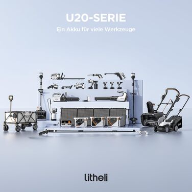 Акумуляторна міні-ланцюгова пила Litheli 20V (15 см) з безщітковим двигуном, АКБ 10000 мАг, автоматичним змащуванням та захисним замком, біла