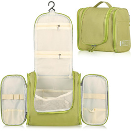 Чоловіча дорожня косметичка з гачком, зелена. Дорожня сумочка для гігієнічних засобів для чоловіків та жінок