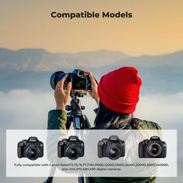 Акумулятор K&F CONCEPT LP-E10 (2 шт.) з подвійним зарядним пристроєм Micro USB/Type-C, сумісний з Canon EOS 1100D/1300D/1500D/1200D/X50