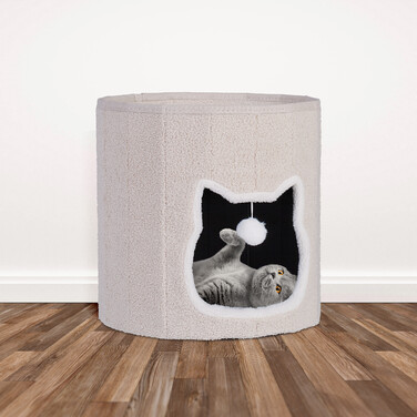 Relaxdays Foldable Cat Cave in Beige