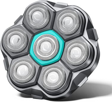 Машинка для гоління голови чоловіча Kensen 7D, бритва для лисих, водонепроникна, з магнітною насадкою, Type-C, чорна