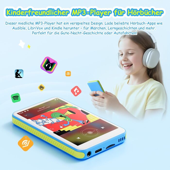 MP3 плеєр 128GB з Bluetooth та WiFi, 4.0