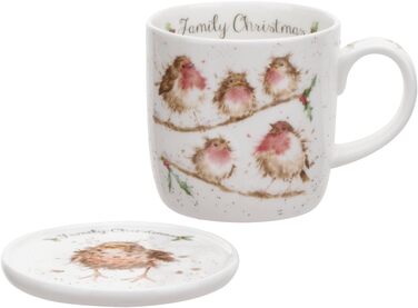 Royal Worcester Wrendale teacup and saucer, inscription: 