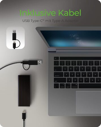 Зовнішній корпус для M.2 PCIe SSD ICY BOX Aluminium USB 3.1 Type-C IB-1817M-C31, чорний (без інструментів)