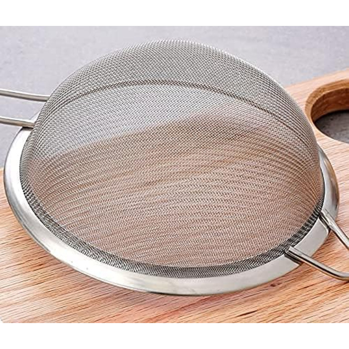 Набір сит для кухні Cymax з нержавіючої сталі (3 шт.) 7/12/18 см - сито для борошна, сито для пасти, посипач цукрової пудри