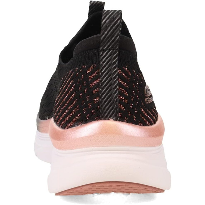 Кросівки Skechers D'lux Walker Let It Glow жіночі, чорні з рожево-золотою окантовкою, 39 EU