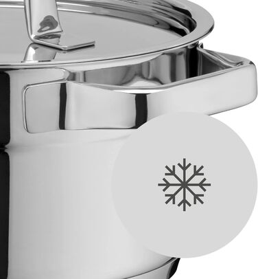 WMF Compact Cuisine Water Bath Bowl 16.5 cm, Stackable, Mixing Bowl for Water Bath, Cromargan Stainless Steel Bowl Polished, Dishwasher Safe