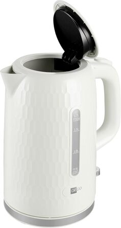 Електричний чайник Aeco AQA NEO з нержавіючої сталі, 1.7 л, 2150 Вт, без BPA, фільтр від накипу, бездротовий, CoolTouch, шампань сріблястий