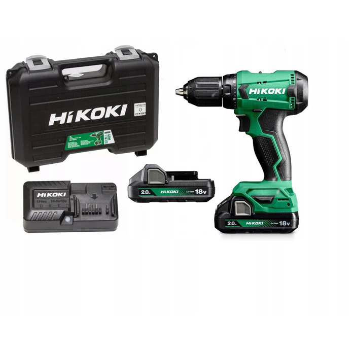 Дриль-шурупокрут Hikoki DS18DA WCZ у кейсі, 2x2,0 Аг, 18 В, 50 Нм