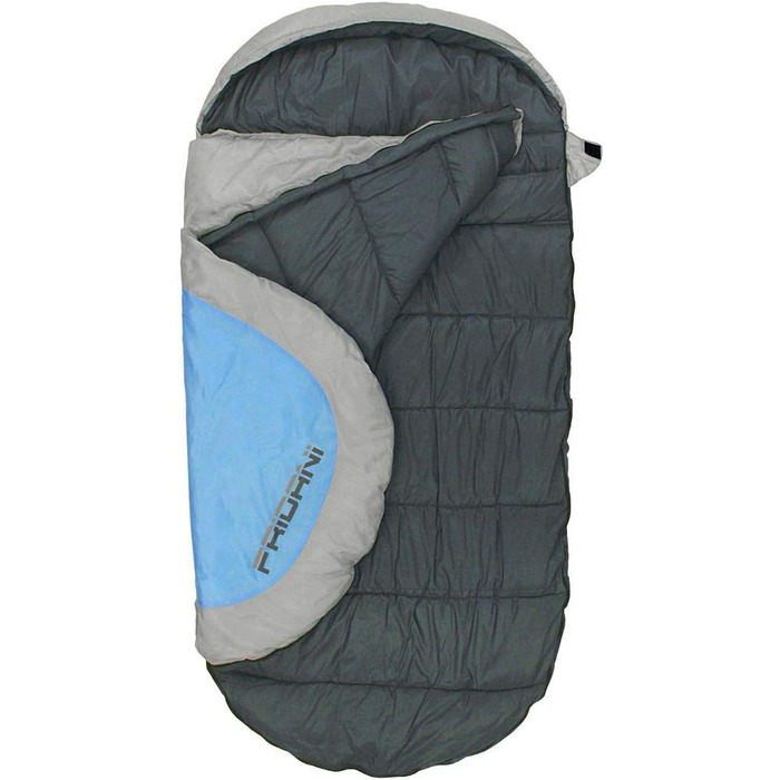 Fridani Kids Sleeping Bag PB 180x90cm XXL Quilt Sleeping Bag -12°C Blue Warm Water-Repellent Washable