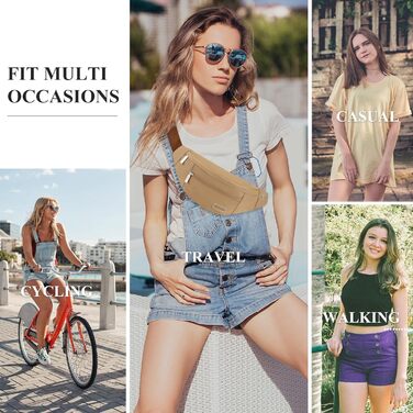 Чоловіча/жіноча поясна сумка Maxtop Bauchtasche для активного відпочинку, спорту та подорожей. Водонепроникна, з 4 кишенями на блискавці. (Хакі, L)