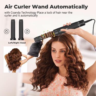 Мультистайлер Airstyler Pro 7-в-1: Фен, дифузор, локони, термощітка, випрямляч, чорний