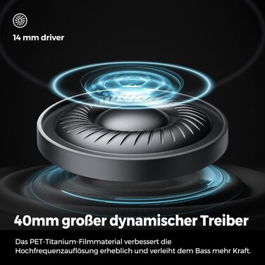 SoundPEATS Space: Бездротові навушники Over-Ear з гібридним ANC, ENC-мікрофоном та 40мм драйверами (білі)