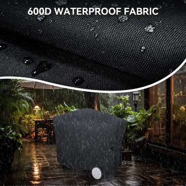Чохол для гриля Onlyfire для Weber Q 2000/3000, водонепроникний, 600D, захисна накривка для газового гриля, стійка до погодних умов