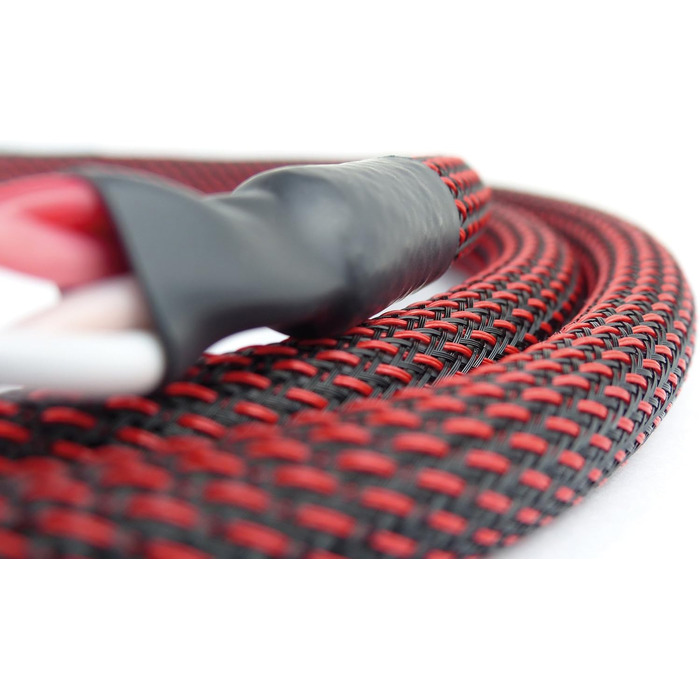 Акустичний кабель Dynavox Perfect Sound High-End з банановими роз'ємами, гнучкий, чорний/червоний, 3 м (1 шт)