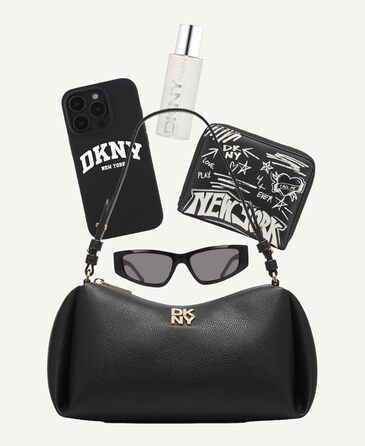 Сумка жіноча DKNY Fashion Soft Classic Tote чорно-золота повсякденна
