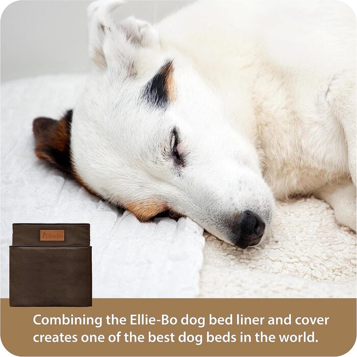 Ортопедичне ліжко для собак Ellie-Bo з Memory Foam, чорне, вологостійке, для клітки 76 см, розмір M (M - 71 x 48 x 6 см), коричневе, вологостійке