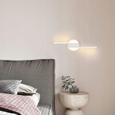 Настінний світильник GOECO білий, інтегроване LED-освітлення, 24 Вт