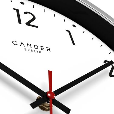 Cander Berlin MNU 4130 White Aluminum Wall Clock with Silent Sweep Movement for Outdoor Use - Bathroom Wall Clock - 12 inches (Ø) 30.5 cm