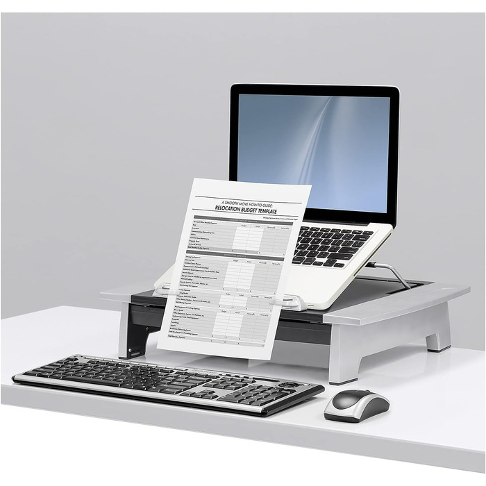 Підставка для ноутбука та монітора Fellowes Office Suites, регульована, чорна