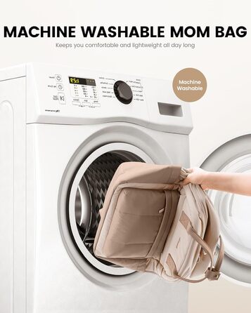 Рюкзак-переноска LOVEVOOK для мами та тата: рюкзак-діаперний мішок з пеленальною підкладкою, ремені для дитячої коляски, великий, для пологового будинку, бежевий хакі (M)